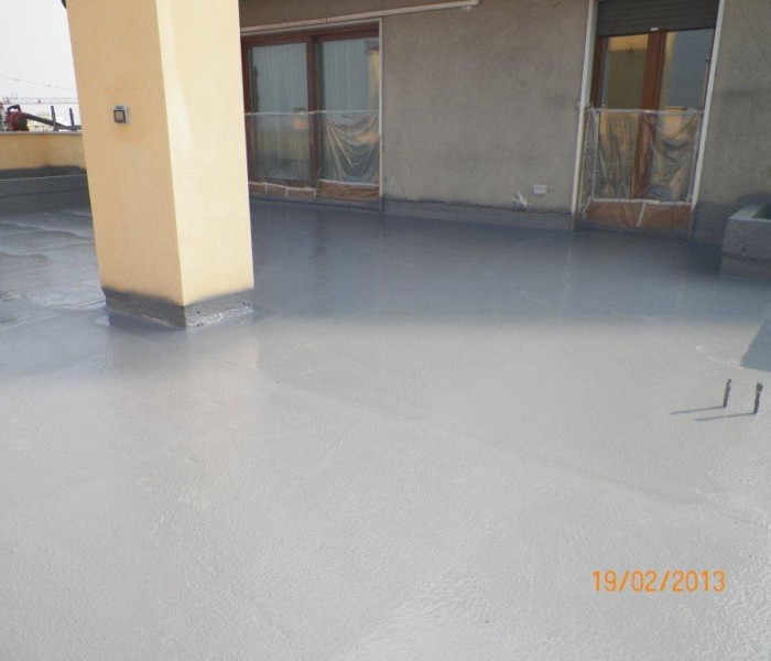 Terrazzo impermeabilizzato in poliurea