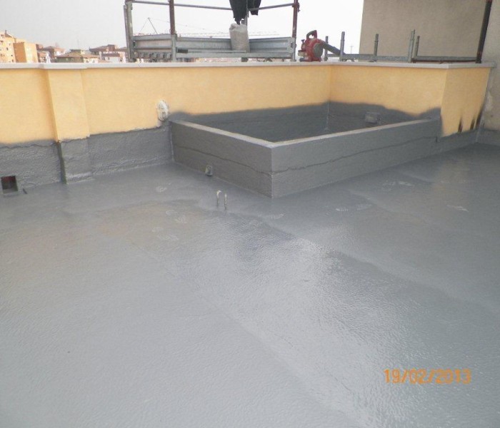 Terrazzo impermeabilizzato in poliurea